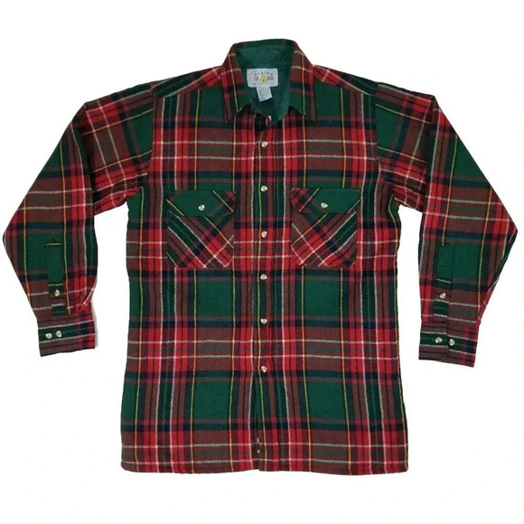 Alaska Wilderness Gear Flannel Lined Tartan Plaid Button Down Shirt NWT Men's M - Picture 1 of 9
